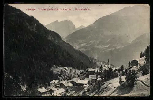AK Andraz in Buchenstein, Teilansicht des Ortes in den Tiroler Dolomiten