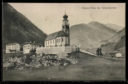 AK Unser Frau im Schnalsertal, Partie vor der Kirche