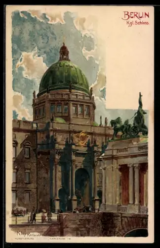 Künstler-AK Heinrich Kley: Berlin, Blick auf das Schloss