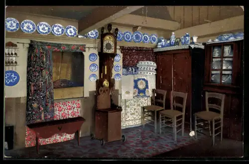 Künstler-AK Photochromie Serie 78 Nr. 1929: Hessische Bauernstube