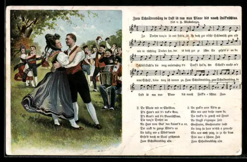 Lied-AK Hilmar Mückenberger: Zum Schnäderredäng de luft is raa von Blaue bis nooch Falknschtaa