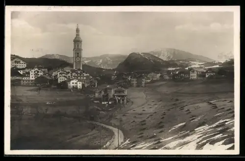 AK Kastelruth, Panorama des Ortes