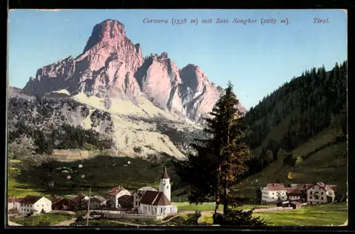 AK Corvara, Blick geg. Sass Songher