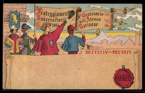 AK Turin, V. Centenario dell` Anteo Torinese, Congresso Universitario 1904