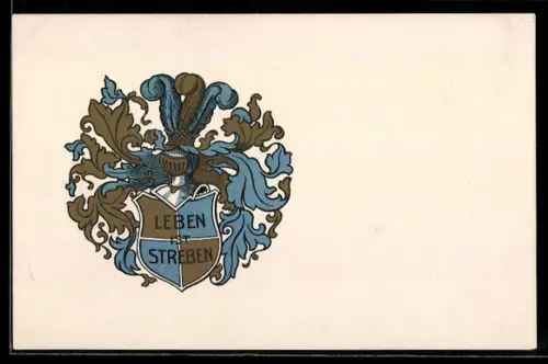 AK Chemnitz, Studentenwappen vom Verein für Kunst und Wissenschaft an der Reformschule, Leben ist Streben