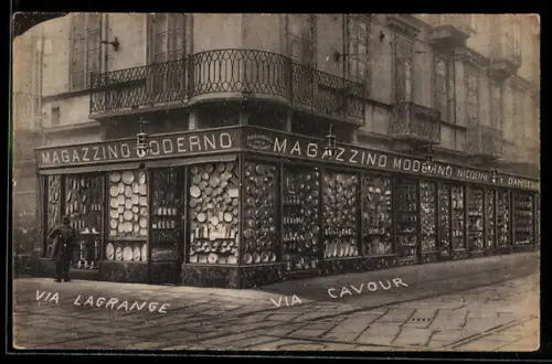 AK Torino, Magazzino Moderno Nicotini & Damosso, Via Lagrange ang. Via Cavour