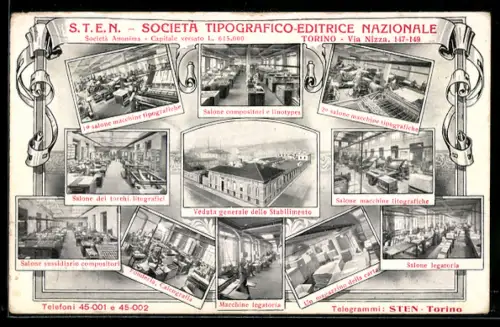 AK Torino, S. T. E. N., Societa Tipografico-Editrice Nazionale, Via Nizza 147