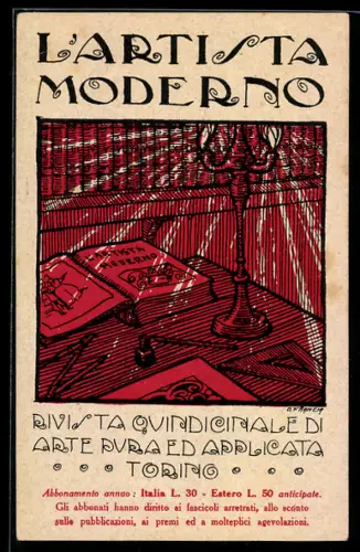 AK Torino, Rivista Quindicinale di Arte Pura Ed Applicata, L`Artista Moderno