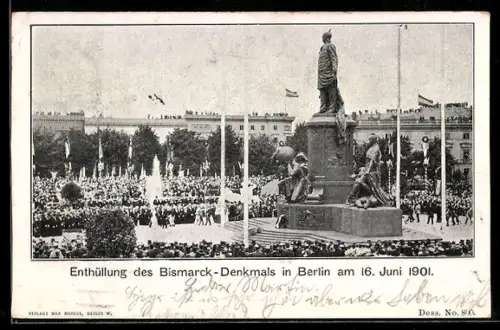 AK Berlin, Enthüllung Bismarck-Denkmal 1901