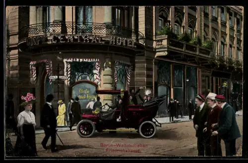 AK Berlin, Friedrichstrasse Ecke Dorotheenstrasse, Café Cental-Hotel