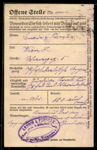 AK Hamburg-Neustadt, Deutschnationaler Handlungsgehilfen-Verband, Holstenwall 4, Aufforderung zur Bewerbung