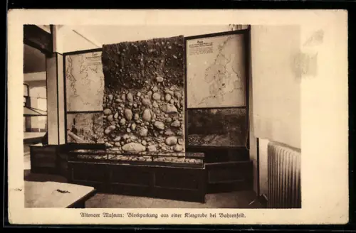 AK Hamburg, Altonaer Museum, Fundstücke aus einer Kiesgrube bei Bahrenfeld