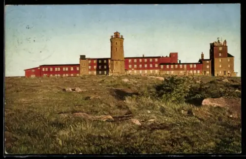 AK Brocken i. H., Brockenhotel, Sonnenaufgang
