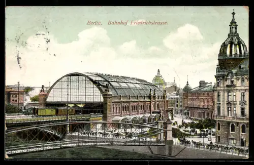 AK Berlin, Bahnhof Friedrichstrasse