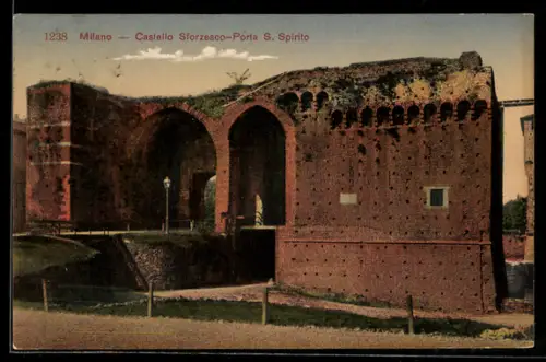 AK Milano, Castello Sforzesco, Porta S. Spirito