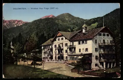 AK Neu Prags /Dolomiten, Hotel Wildbad
