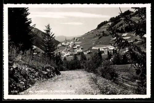 AK S. Cristina /Val Gardena, Vista panoramica del villaggio alpino