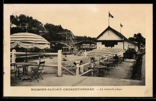 AK Maisons-Alfort-Charentonneau, La nouvelle plage