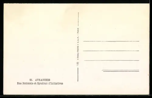 AK Avranches, Rue Nationale et Syndicat d`Initiatives