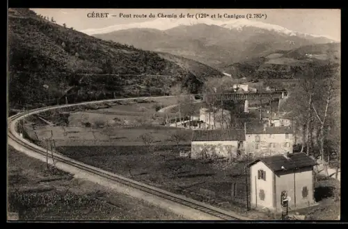AK Céret, Pont route du Chemin de fer