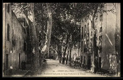 AK Céret /Pyr.-Or., Boulevard Lafayette et Sous-Préfecture