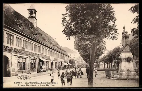 AK Montbéliard /Doubs, Place Denfert, Les Halles