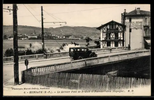 AK Hendaye /B.-P., Le dernier Pont de France et Fuenterrabia