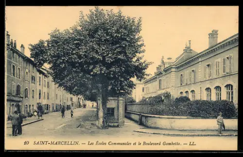 AK Saint-Marcellin, Les Écoles Communales et le Boulevard Gambetta