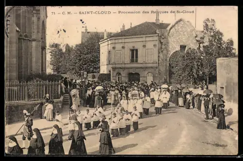 AK Saint-Cloud, Procession des Reliques de St-Cloud