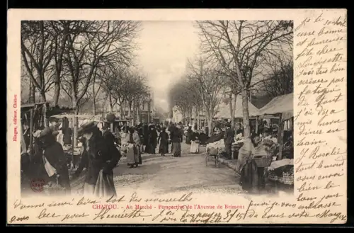 AK Chatou, Au Marché, Perspective de l`Avenue de Brimont