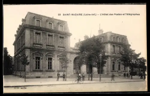 AK Saint-Nazaire /Loire-Inf., L`Hôtel des Postes et Télégraphes