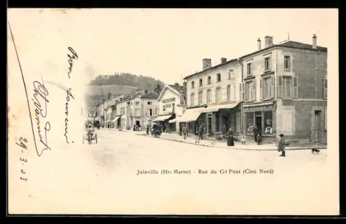 AK Joinville /Hte Marne, Rue du Gd Pont, Côté Nord