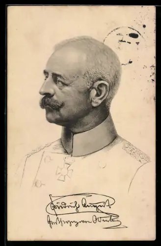 AK Portrait Friedrich August, Grossherzog von Oldenburg mit Eisernem Kreuz