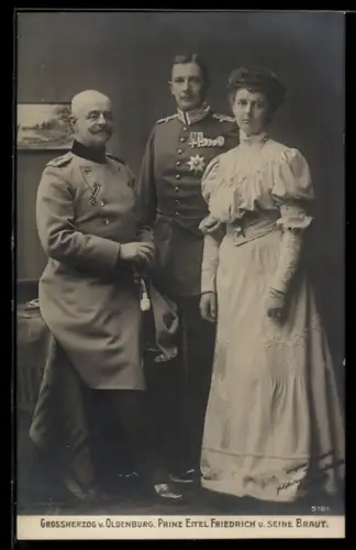 AK Grossherzog von Oldenburg, Prinz Eitel Friedrich und seine Braut