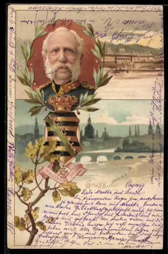 AK Portrait von König Albert von Sachsen
