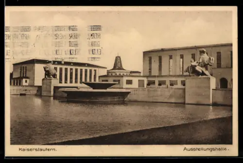 AK Kaiserslautern, Ausstellungshalle, Panorama mit Turmbau