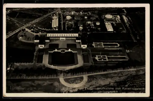 AK Kaiserslautern, Ausstellungspark vom Flugzeug aus