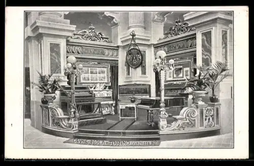 AK Torino, Pianoforte-Armonii-Organi da Chiesa Cavi G. Mola, Via Nizza 82, Esposizione