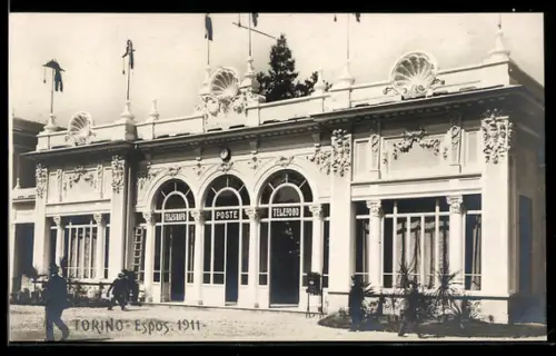 AK Torino, Esposizione 1911, Poste