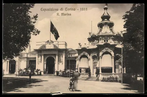 AK Torino, Esposizione 1911, R. Marina