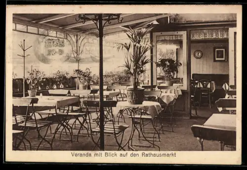 AK Hamburg, Vegetarisches Restaurant Ananas, Alsterarkaden