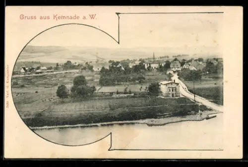 AK Kemnade a. W., Ortspartie mit Strasse