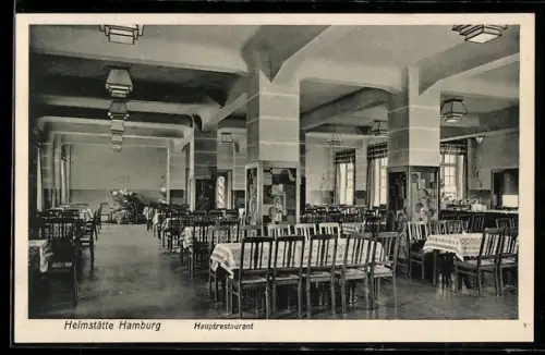AK Hamburg-St.Georg, Heimstätte des Allgemeinen deutschen Gewerkschaftsbundes, Hauptrestaurant