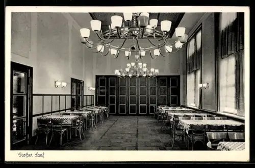 AK Hannover, Grosser Saal, Hotel-Restaurant Bäckeramtshaus, Inh. August Stünkel, Brüderstrasse 6