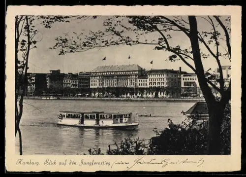 AK Hamburg-Neustadt, Blick auf den Jungfernstieg