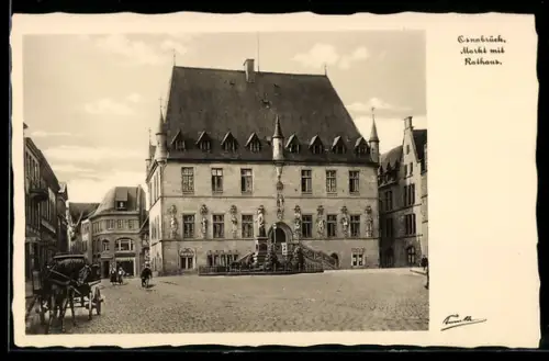 AK Osnabrück, Markt mit Rathaus