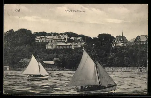 AK Kiel, Hotel Bellevue, Segelboote