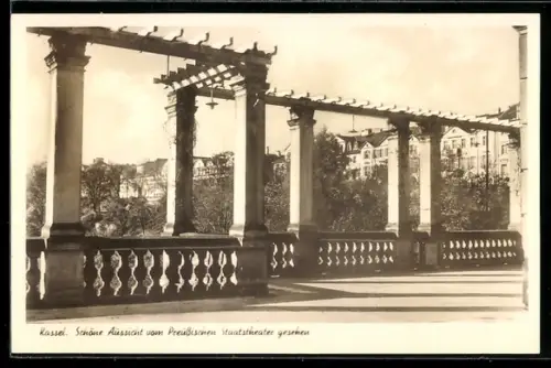 AK Kassel, Schöne Aussicht vom Preussischen Staatstheater gesehen