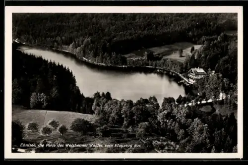 AK Ebni, Ebnisee, Hotel und Pension Ebnisee F. Steisslinger, Welzheimer Wald, Luftaufnahme