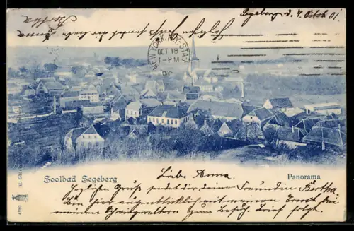 AK Bad Segeberg, Ortspanorama aus der Vogelschau